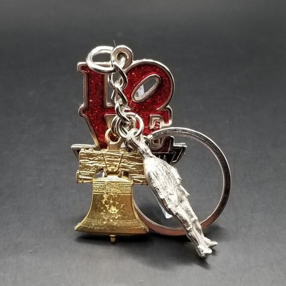 Philadelphia Souvenir Keychain LOVE Liberty Bell Ben Franklin Travel Collectible - Picture 4 of 7